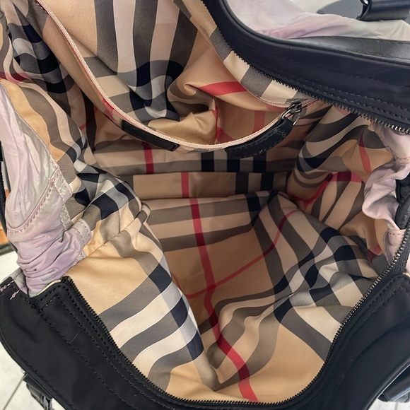 Burberry Iridescent Leather Trim Tote Bag - Picture 6 of 14